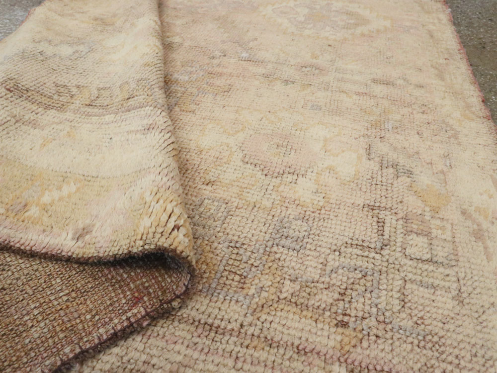 Antique Turkish Oushak Rug, No.13164 - Staging