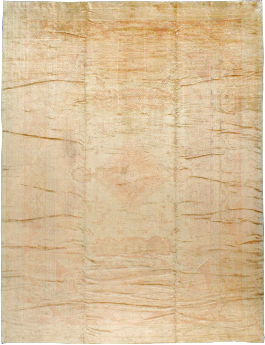 Antique European Oushak Carpet, No.13215 - Staging