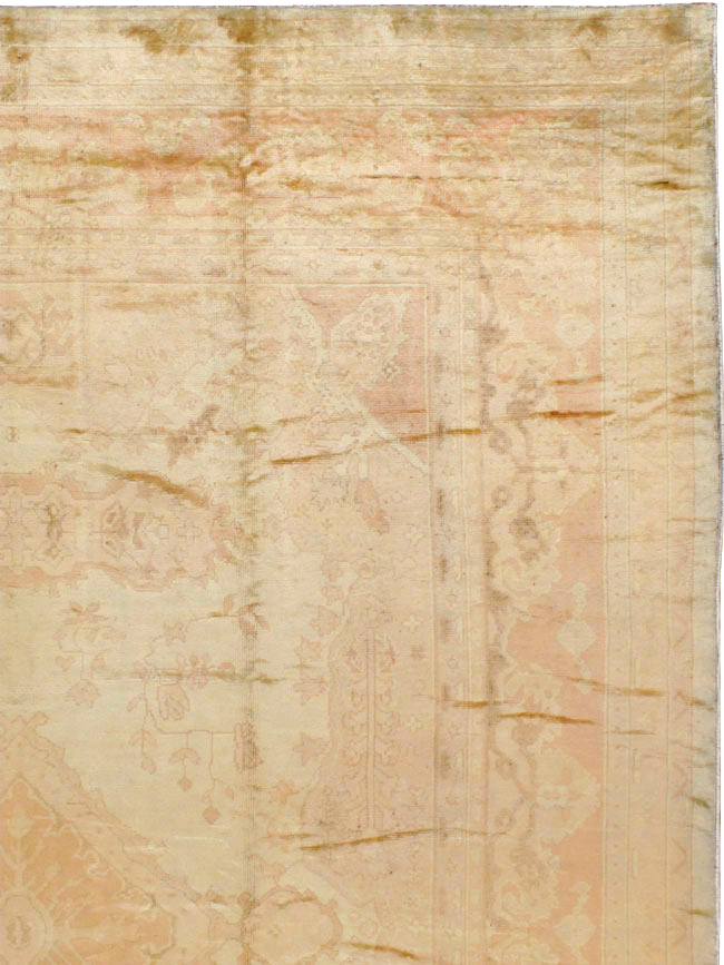 Antique European Oushak Carpet, No.13215 - Staging