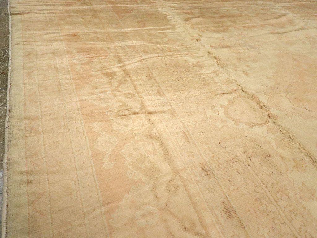 Antique European Oushak Carpet, No.13215 - Staging