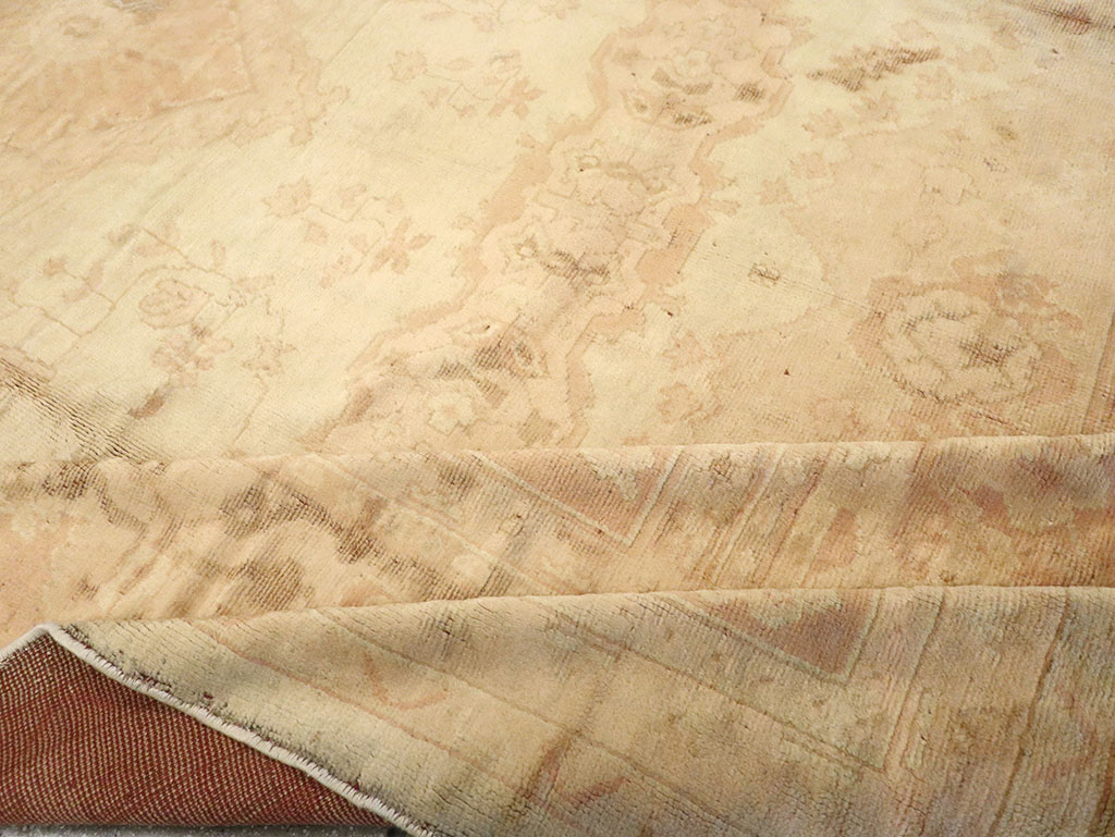 Antique European Oushak Carpet, No.13215 - Staging