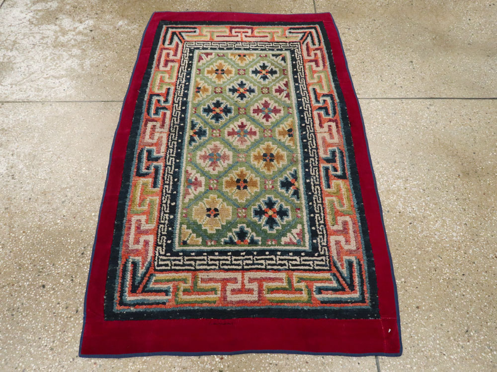 Vintage Tibetan Rug, No.13218 - Staging