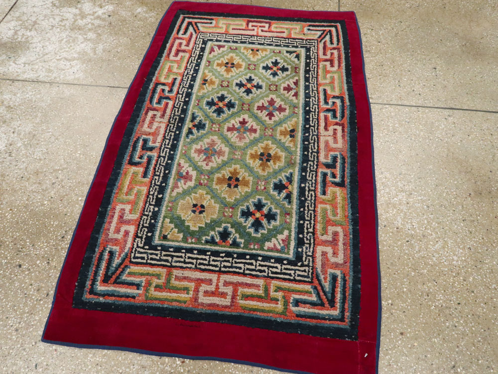 Vintage Tibetan Rug, No.13218 - Staging