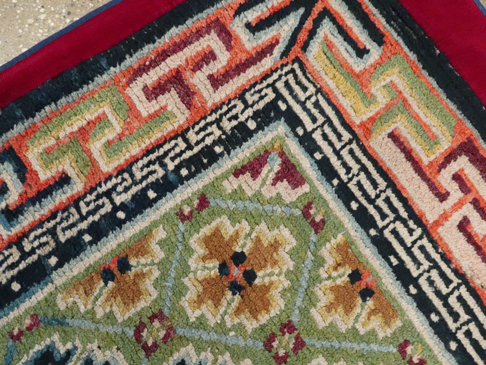 Vintage Tibetan Rug, No.13218 - Staging