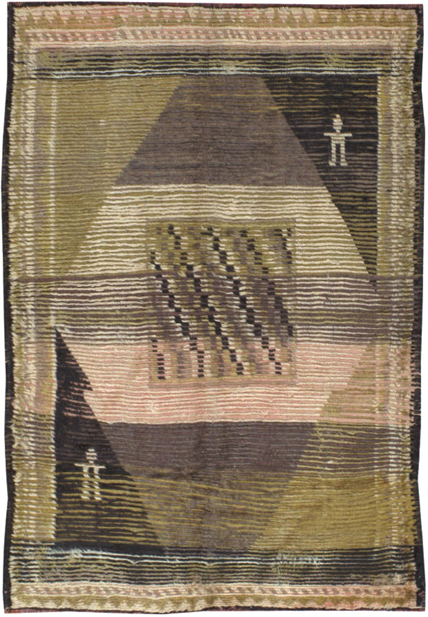 Vintage Turkish Konya Rug, No.13221 - Staging