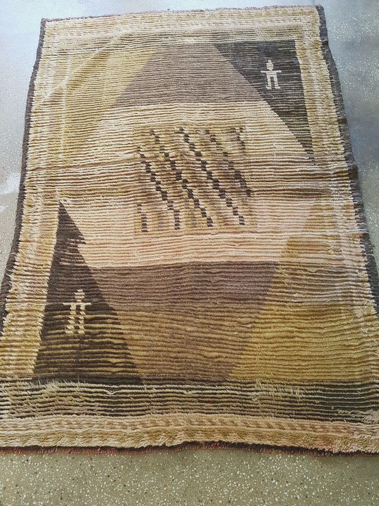 Vintage Turkish Konya Rug, No.13221 - Staging