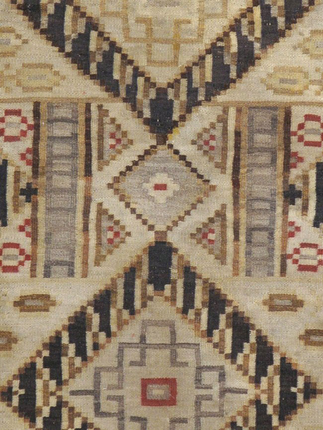 Antique Russian Bessarabian Accent Carpet, No.13227 - Staging