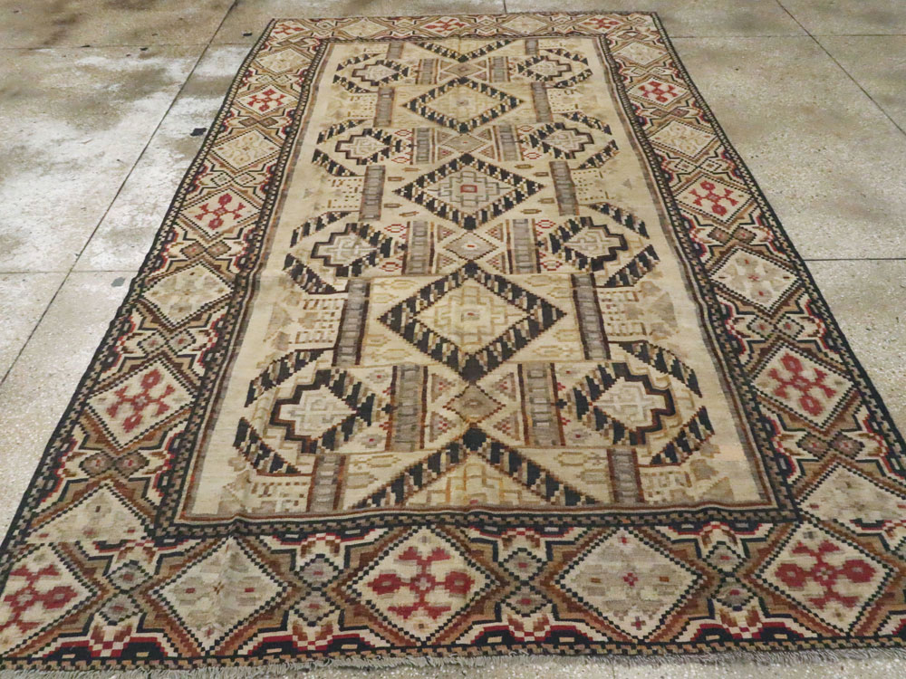Antique Russian Bessarabian Accent Carpet, No.13227 - Staging