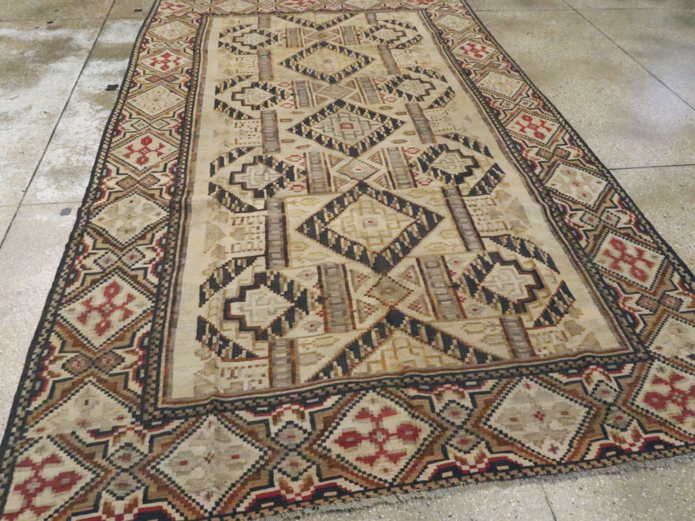 Antique Russian Bessarabian Accent Carpet, No.13227 - Staging