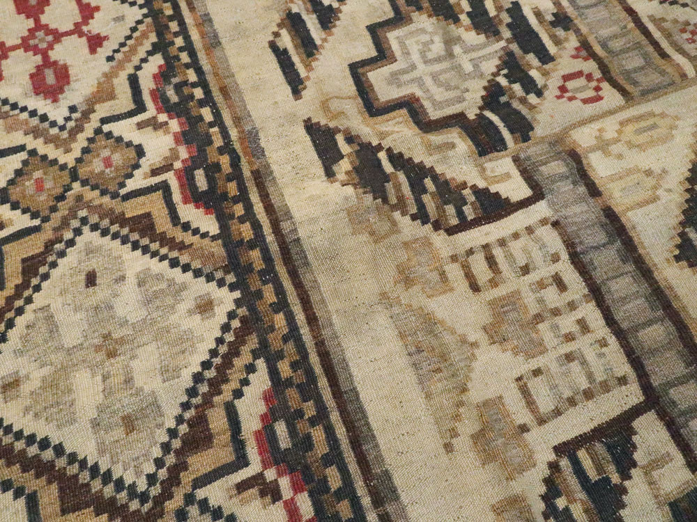 Antique Russian Bessarabian Accent Carpet, No.13227 - Staging