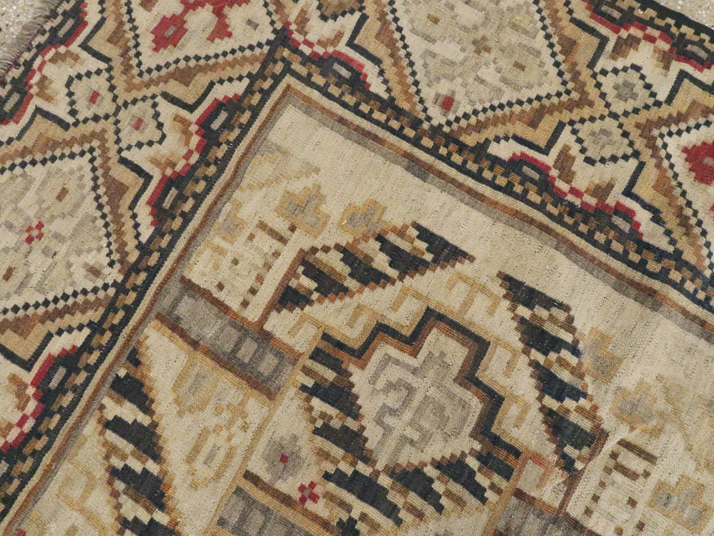 Antique Russian Bessarabian Accent Carpet, No.13227 - Staging