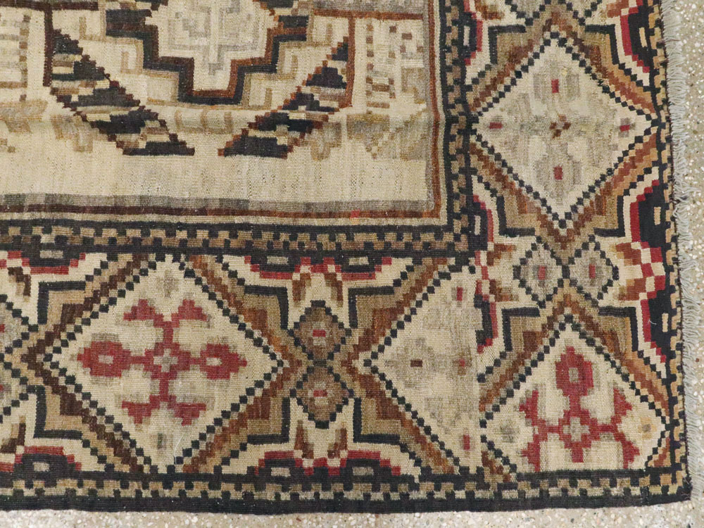 Antique Russian Bessarabian Accent Carpet, No.13227 - Staging