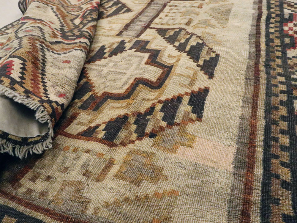 Antique Russian Bessarabian Accent Carpet, No.13227 - Staging