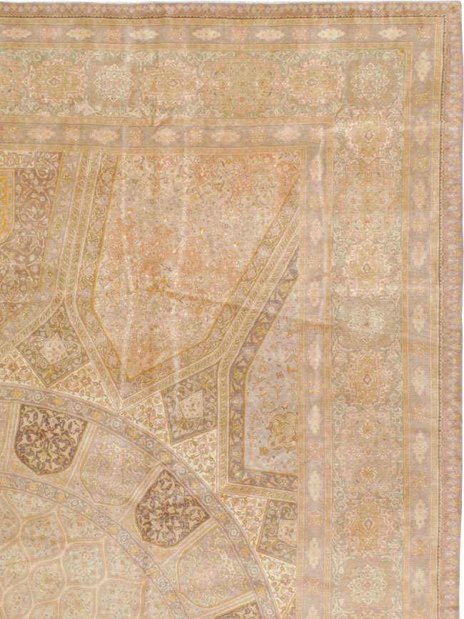 Vintage Persian Tabriz Carpet, No.13291 - Staging