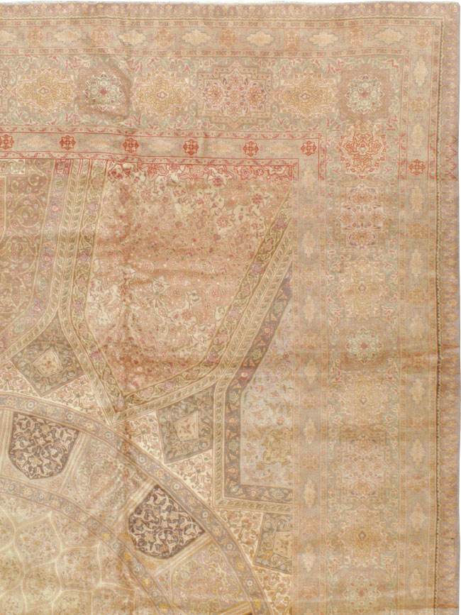 Vintage Persian Tabriz Carpet, No.13291 - Staging