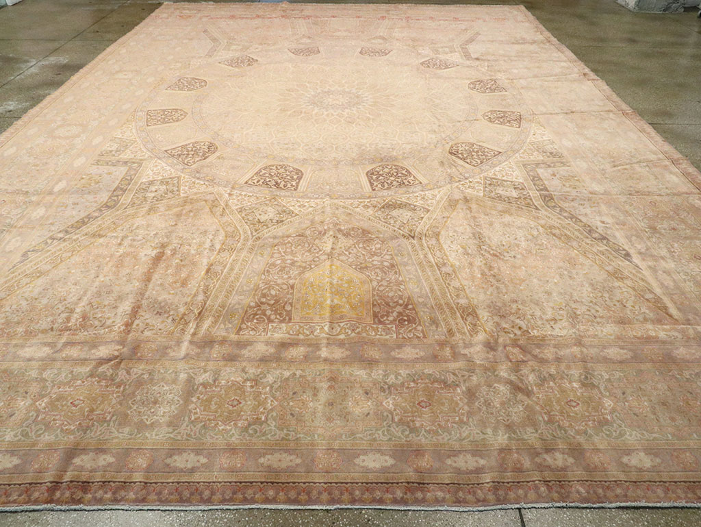 Vintage Persian Tabriz Carpet, No.13291 - Staging