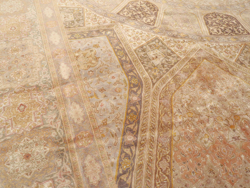 Vintage Persian Tabriz Carpet, No.13291 - Staging