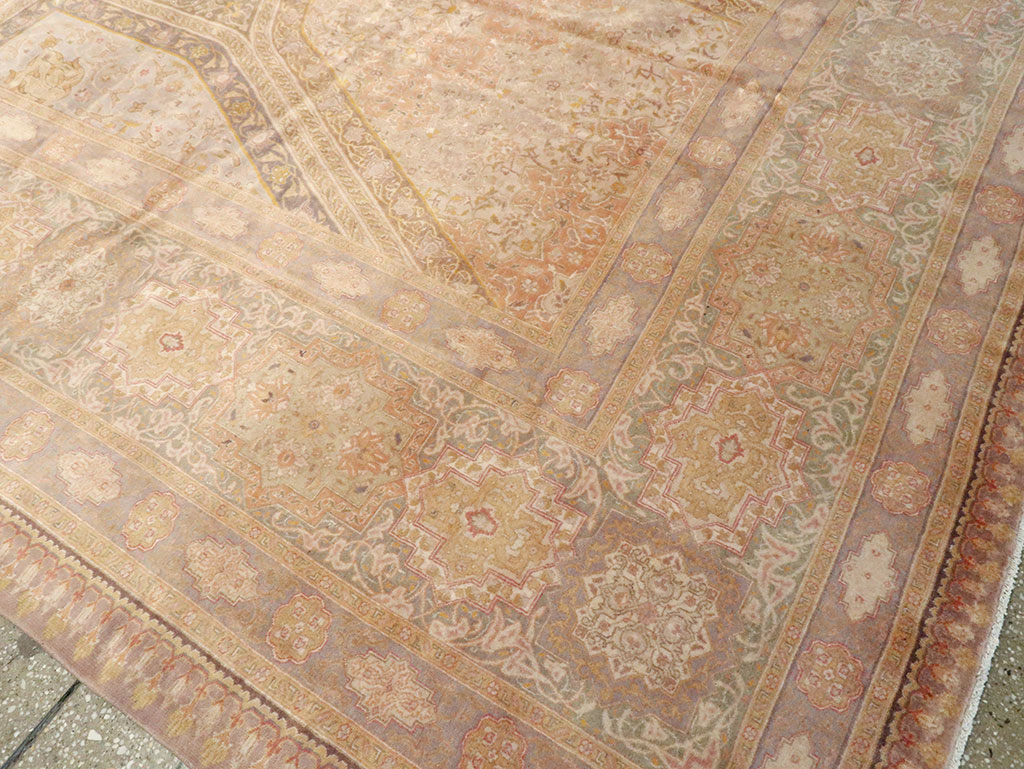 Vintage Persian Tabriz Carpet, No.13291 - Staging