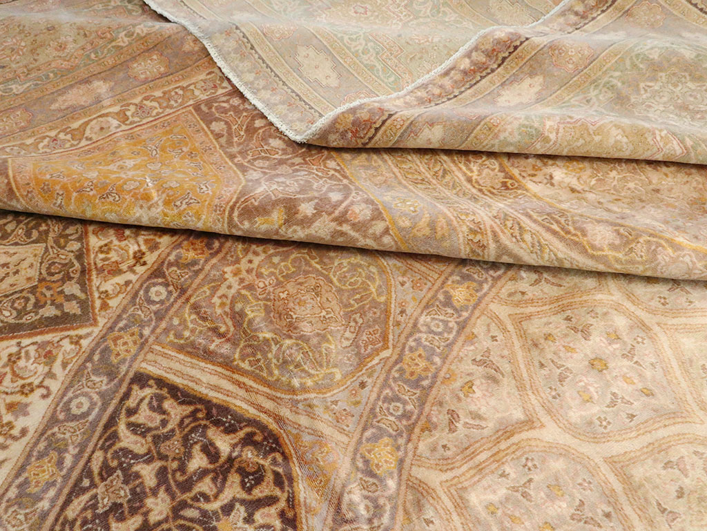 Vintage Persian Tabriz Carpet, No.13291 - Staging