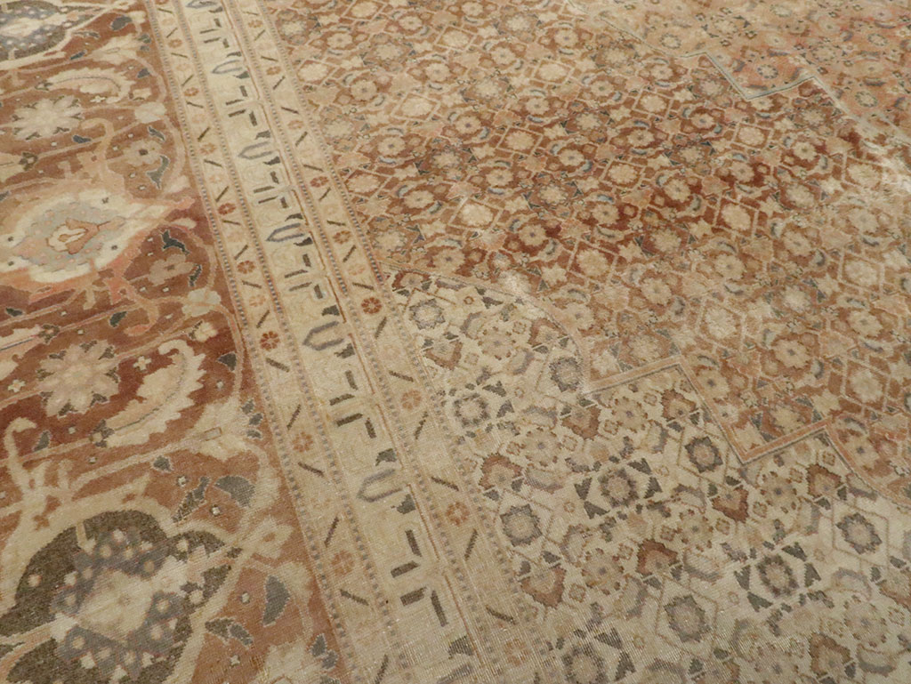 Antique Persian Tabriz Carpet, No.13297 - Staging