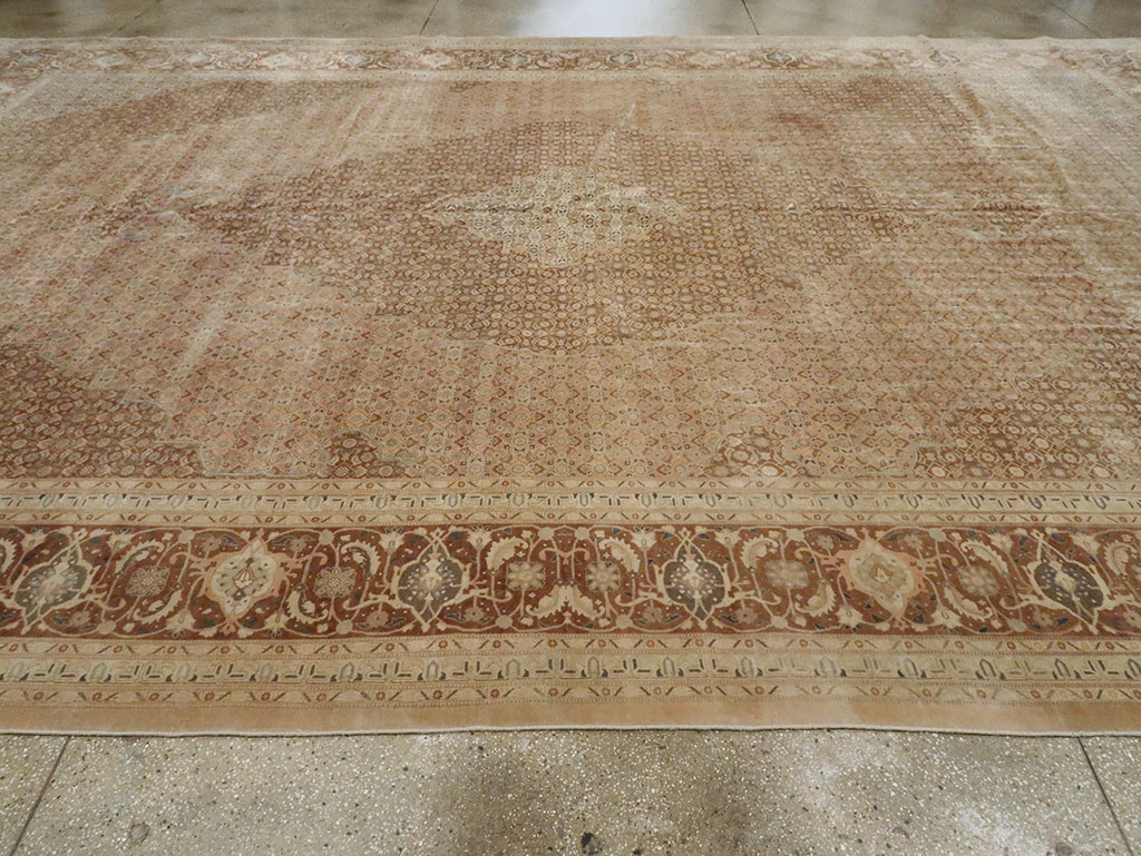 Antique Persian Tabriz Carpet, No.13297 - Staging