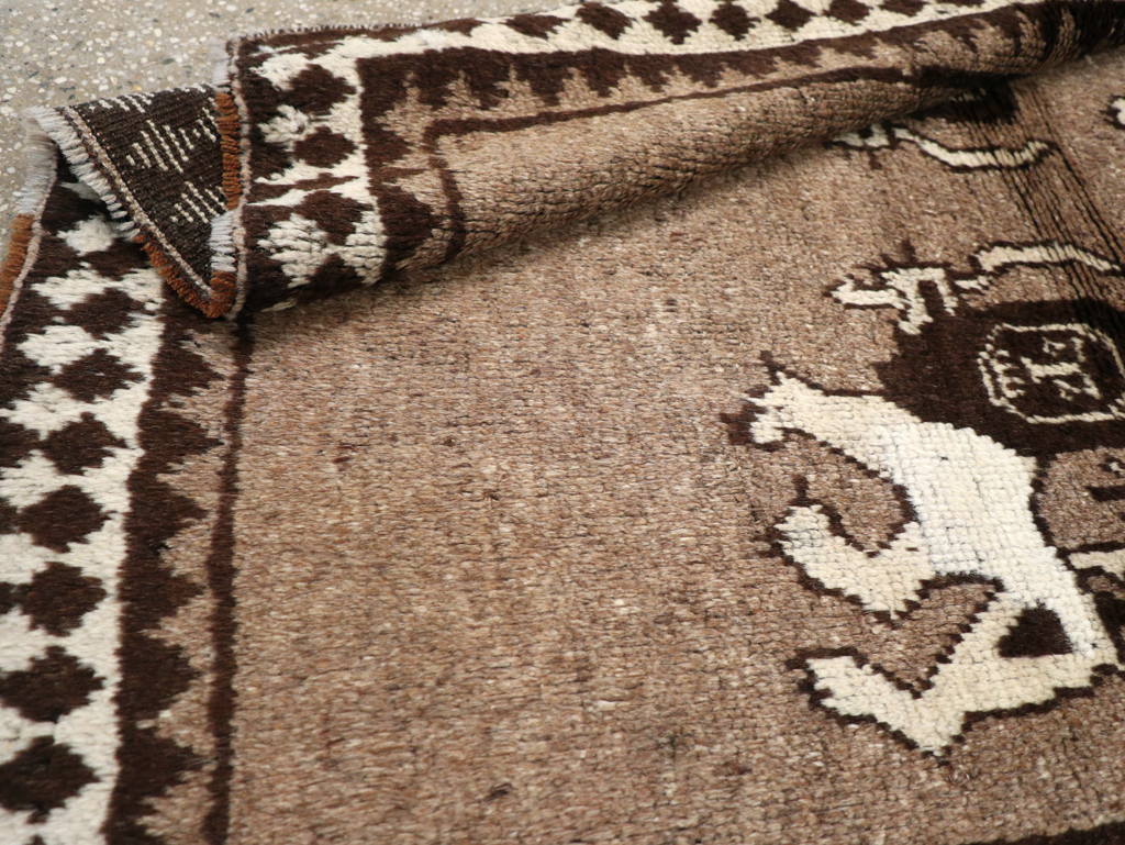 Vintage Persian Gabbeh Pictorial Rug (Pair: 1 of 2), No.13303 - Staging