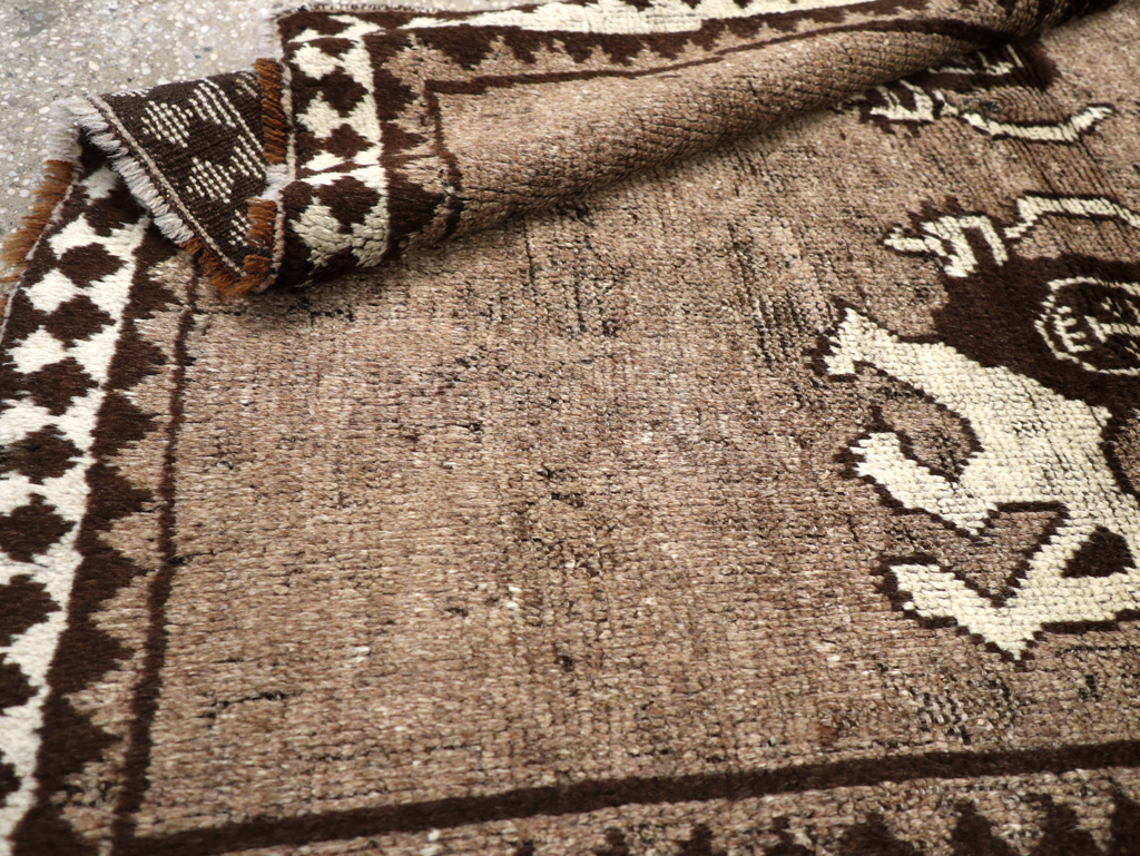 Vintage Persian Gabbeh Pictorial Rug (Pair: 2 of 2), No.13304 - Staging