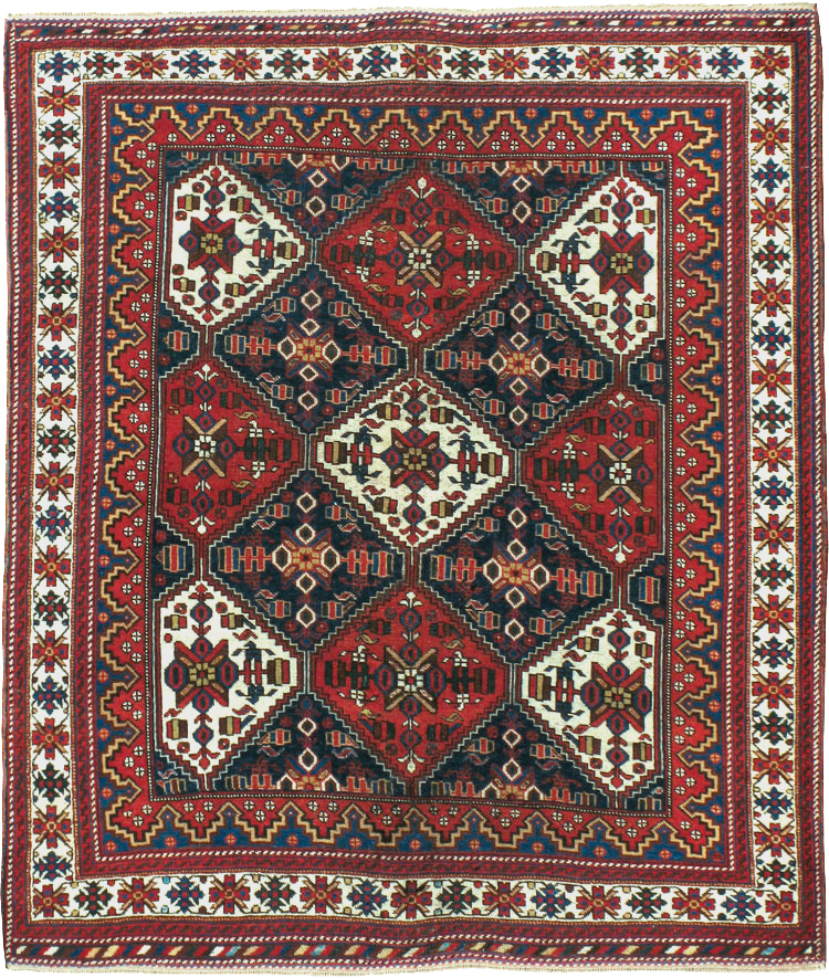 Antique Persian Afshar  Rug, No.13309 - Staging