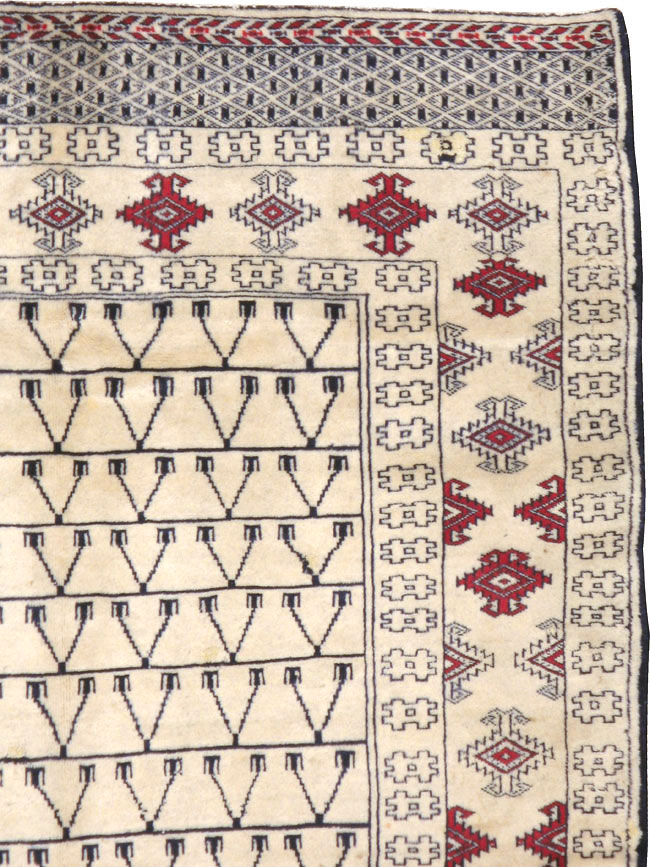 Vintage Persian Baluch Rug, No.13313 - Staging