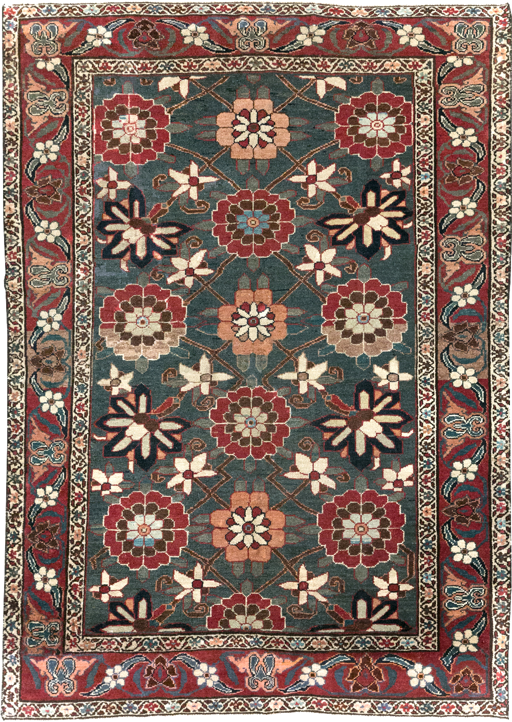 Antique Persian Malayer Rug, No.13314 - Staging