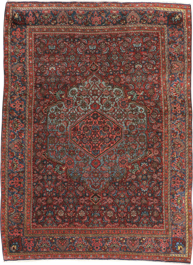 Antique Persian Bidjar Rug, No.13316 - Staging