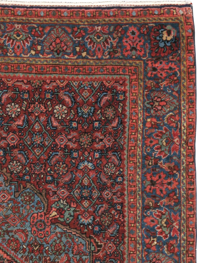 Antique Persian Bidjar Rug, No.13316 - Staging