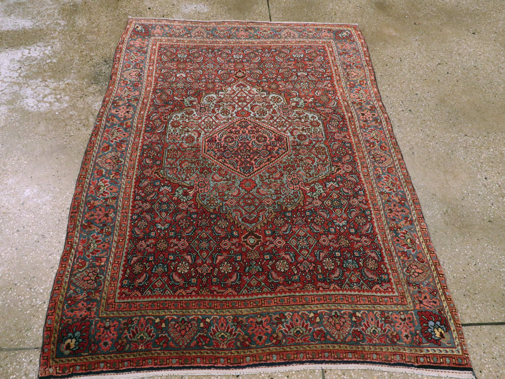 Antique Persian Bidjar Rug, No.13316 - Staging
