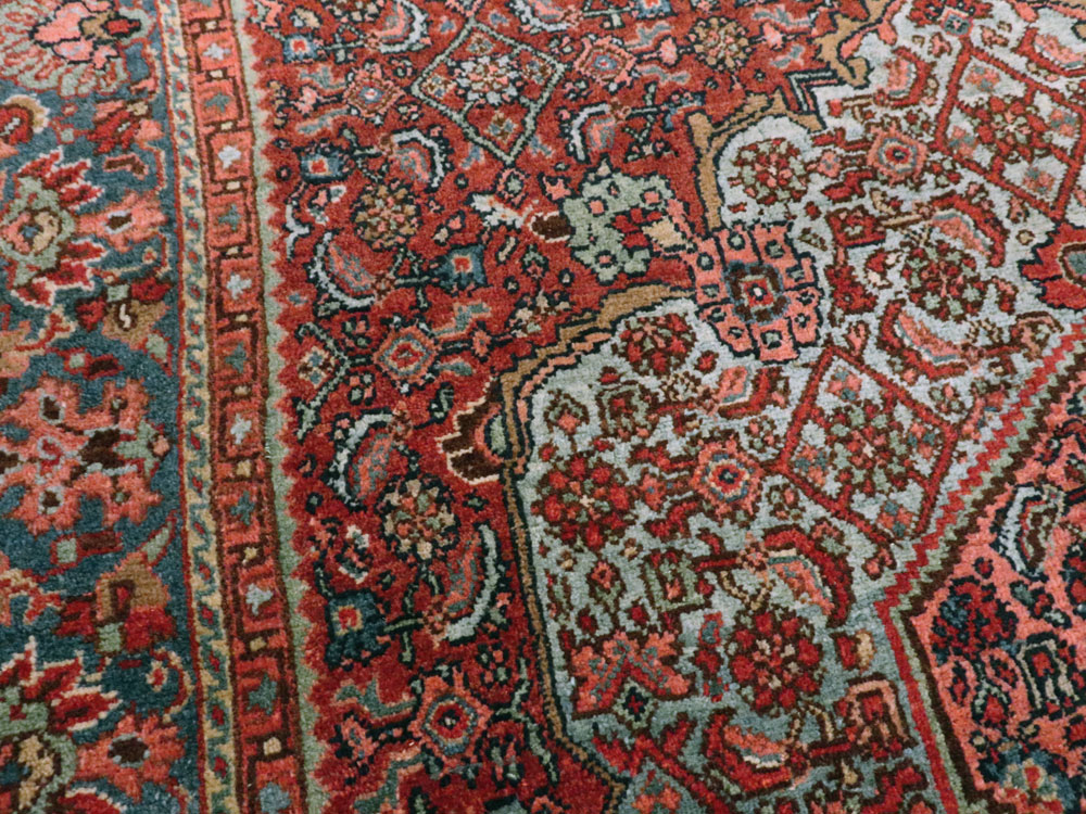 Antique Persian Bidjar Rug, No.13316 - Staging