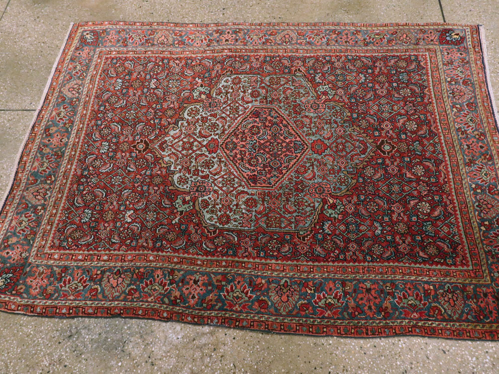 Antique Persian Bidjar Rug, No.13316 - Staging
