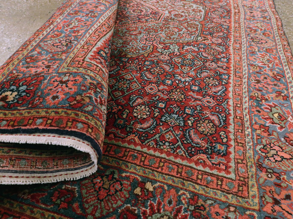 Antique Persian Bidjar Rug, No.13316 - Staging