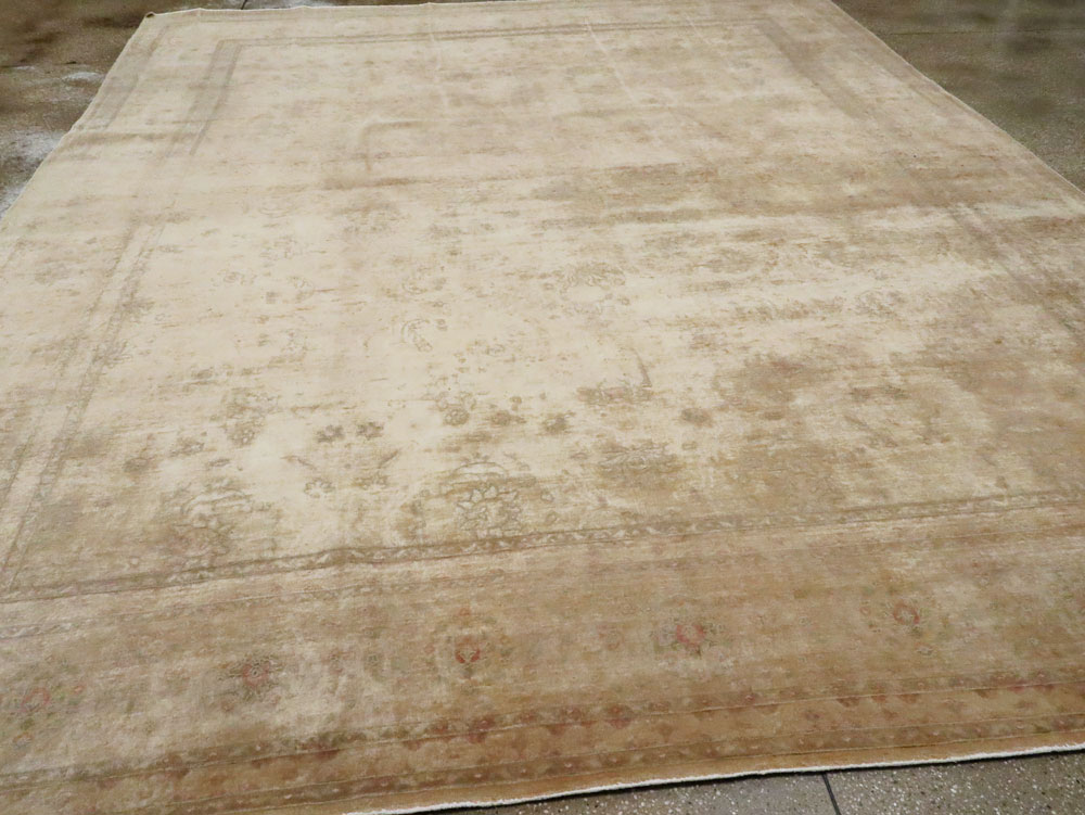 Antique Persian Tabriz Rug, No.13343 - Staging