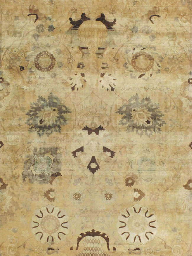 Antique Persian Tabriz Carpet, No.13346 - Staging