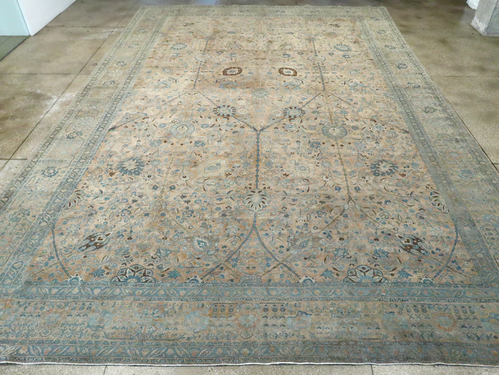 Antique Persian Tabriz Carpet, No.13347 - Staging