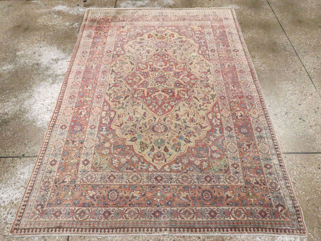 Antique Persian Tabriz Rug, No.13362 - Staging