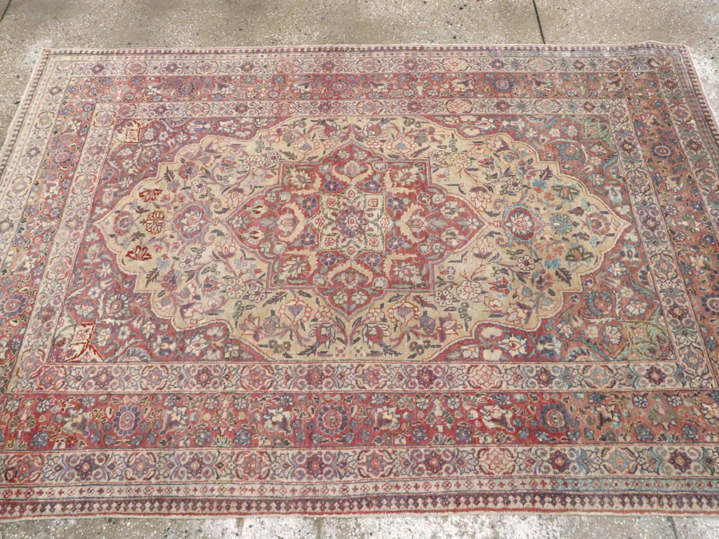 Antique Persian Tabriz Rug, No.13362 - Staging