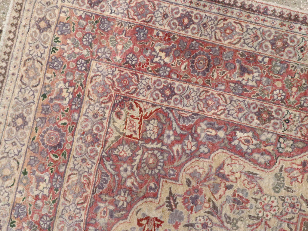 Antique Persian Tabriz Rug, No.13362 - Staging