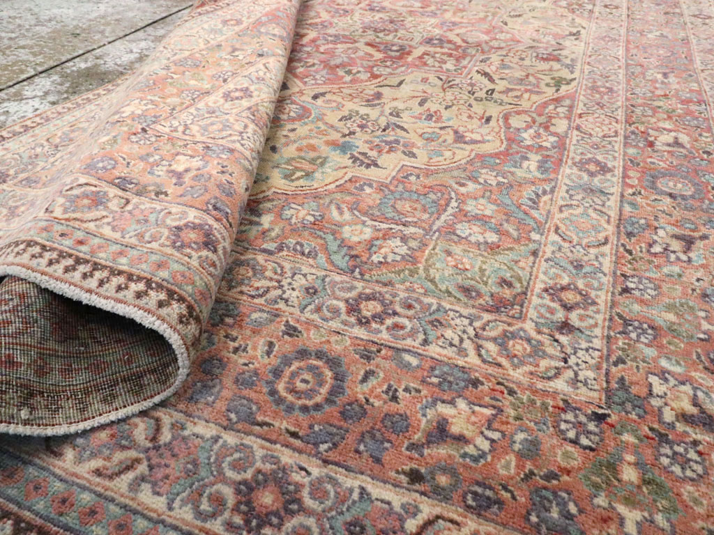 Antique Persian Tabriz Rug, No.13362 - Staging