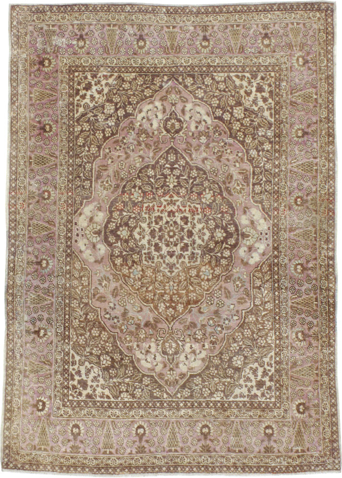 Antique Persian Tabriz Rug, No.13363 - Staging