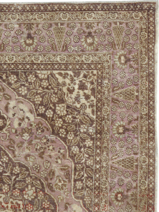 Antique Persian Tabriz Rug, No.13363 - Staging