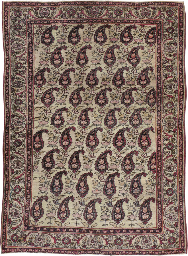 Antique Persian Lavar Kerman Rug, No.13384 - Staging