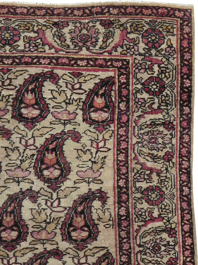 Antique Persian Lavar Kerman Rug, No.13384 - Staging