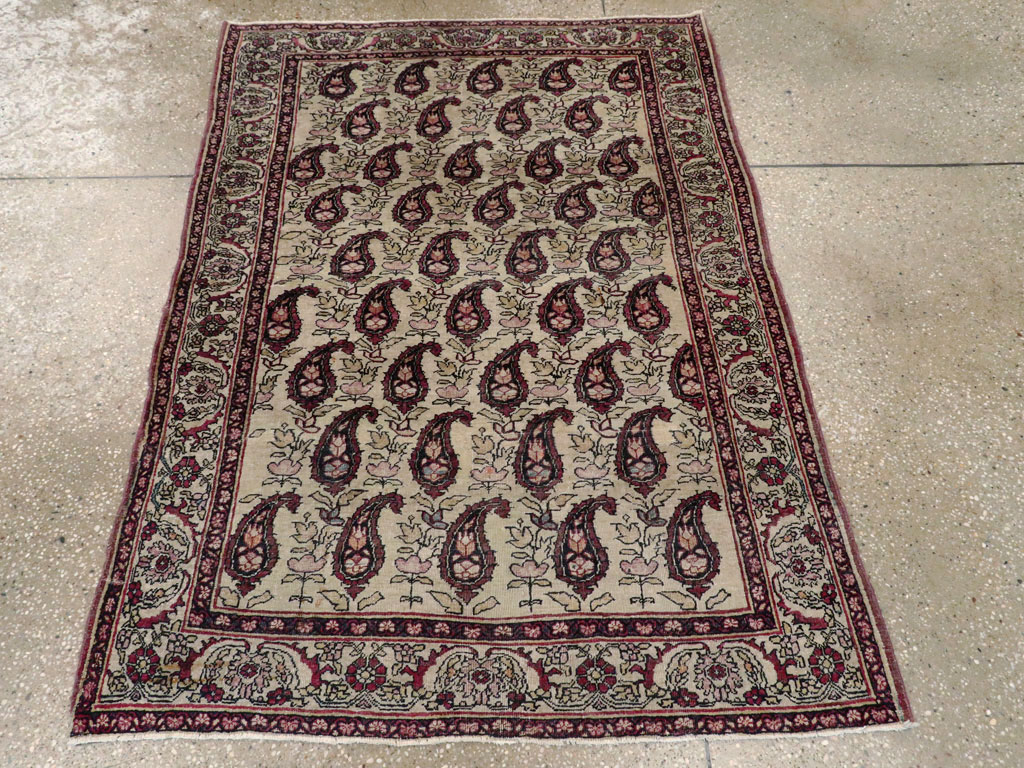 Antique Persian Lavar Kerman Rug, No.13384 - Staging