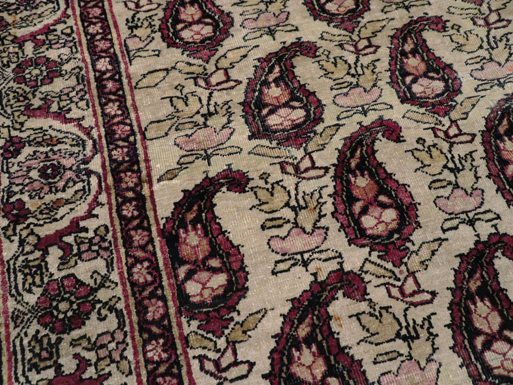 Antique Persian Lavar Kerman Rug, No.13384 - Staging