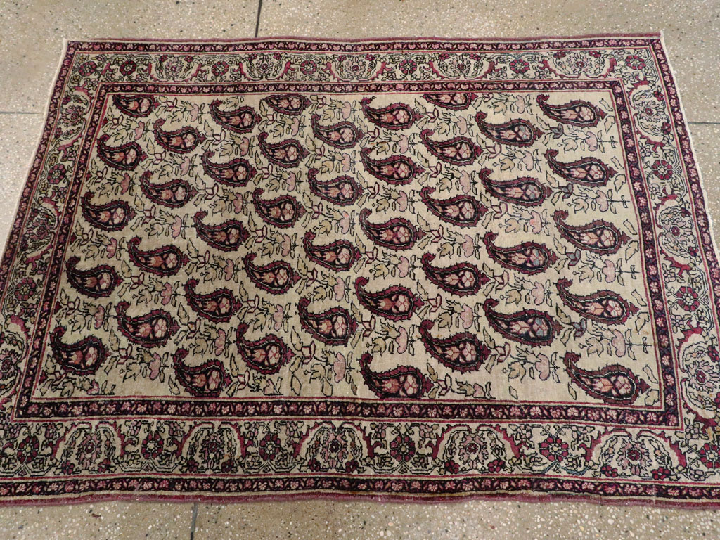 Antique Persian Lavar Kerman Rug, No.13384 - Staging